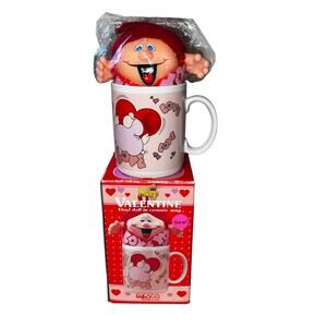 Vintage 90s Enesco stuffers I love you so much mug + vinyl doll ceramic mug NEW